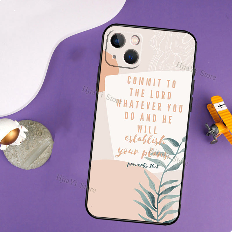 Abstract Bible Verse iPhone Cases