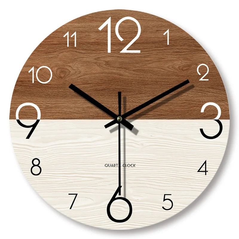 Wood Grain Quartz Wall Clock