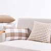 Cream Checkered Cushion Covers