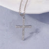 Diamanté Cross Necklace Unisex