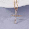 Diamanté Cross Necklace Unisex