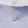 Diamanté Cross Necklace Unisex