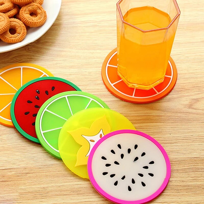 6pcs Fruit Patterned Coasters