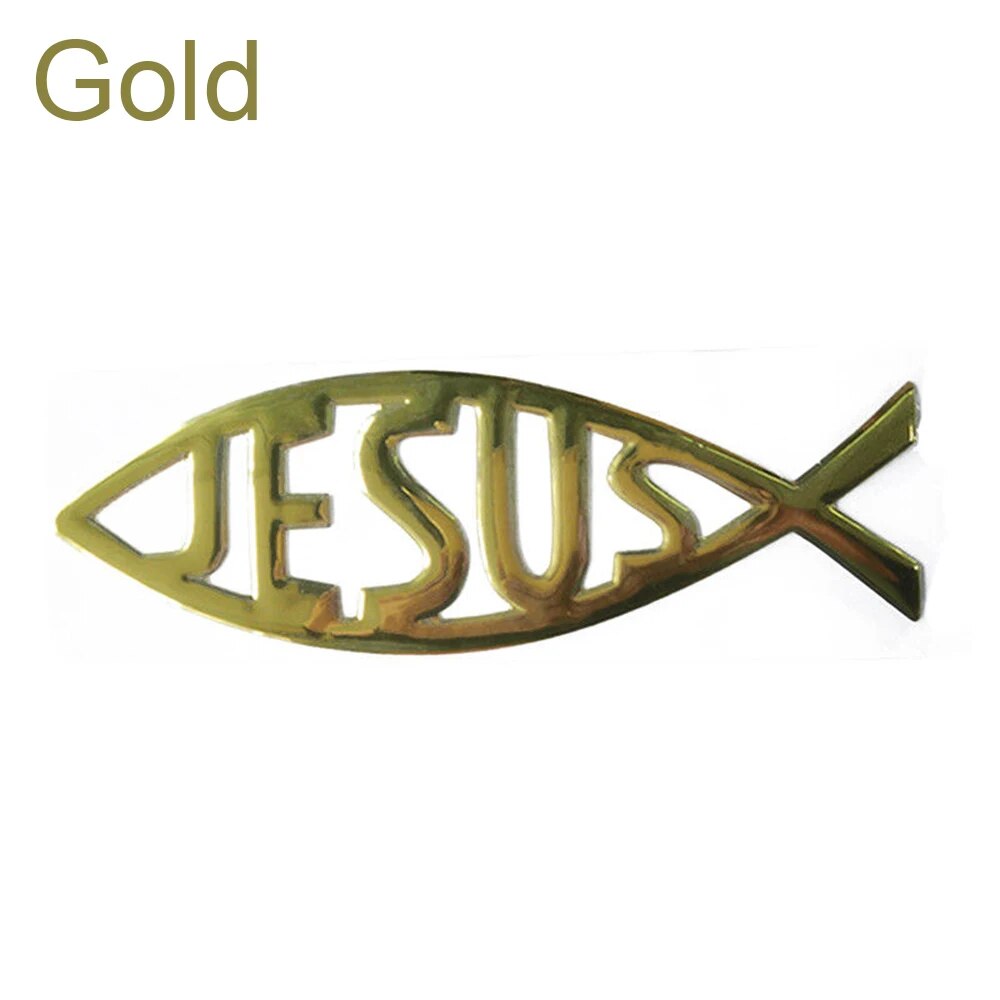 Jesus Fish Symbol 3D Car Sticker