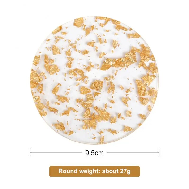 Gold Leaf Acrylic Coaster