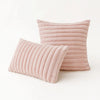 Ribbed Plush Square Cushion Cover