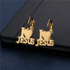 I  ♡ Jesus Stainless Steel Hoop Gold Earrings