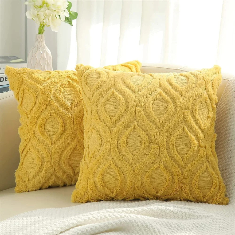 Celeste Plush Cotton Cushion Cover