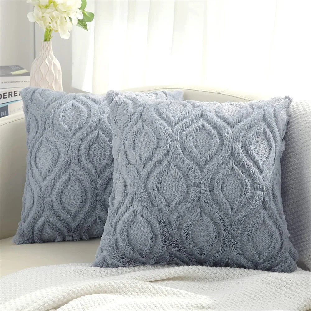 Celeste Plush Cotton Cushion Cover