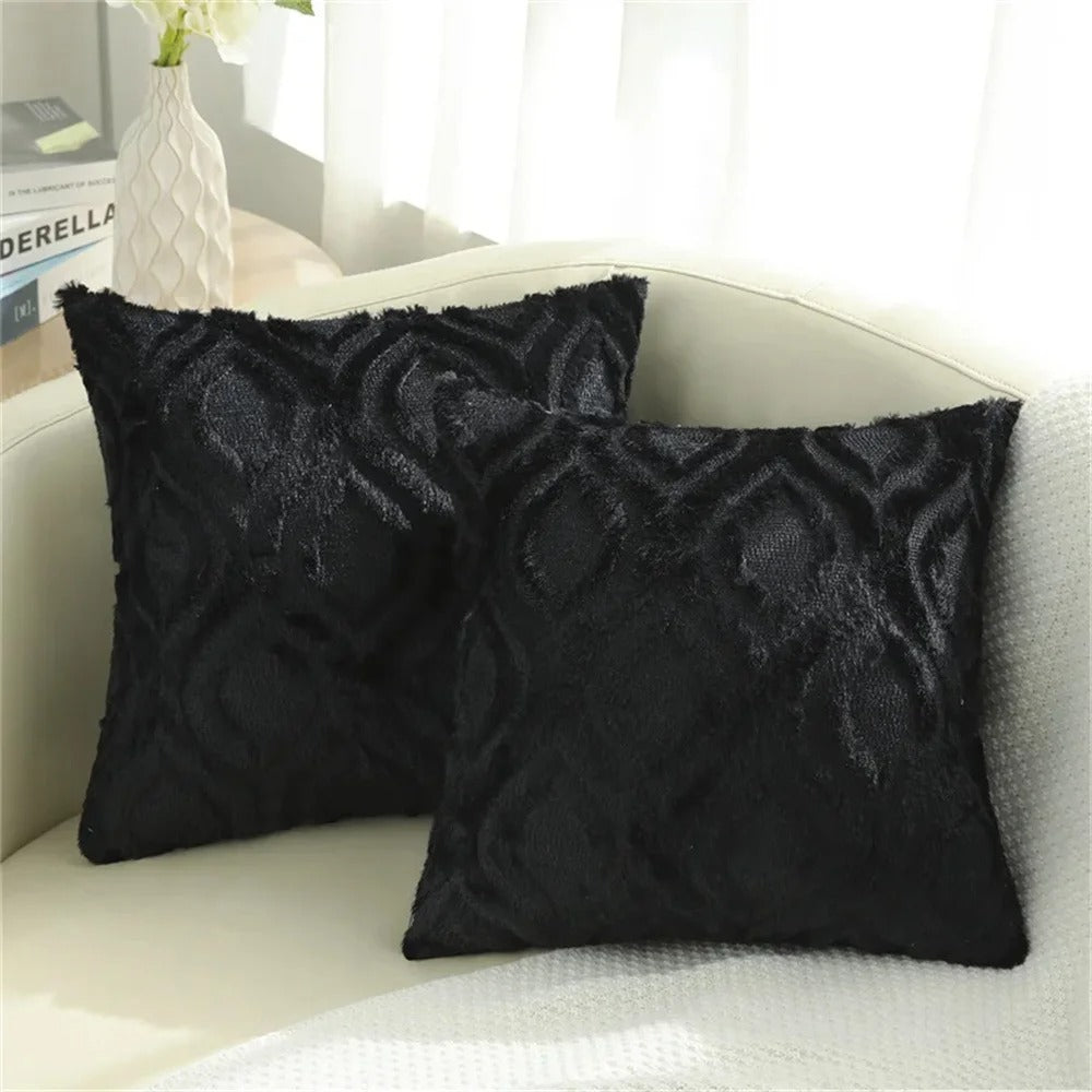 Celeste Plush Cotton Cushion Cover