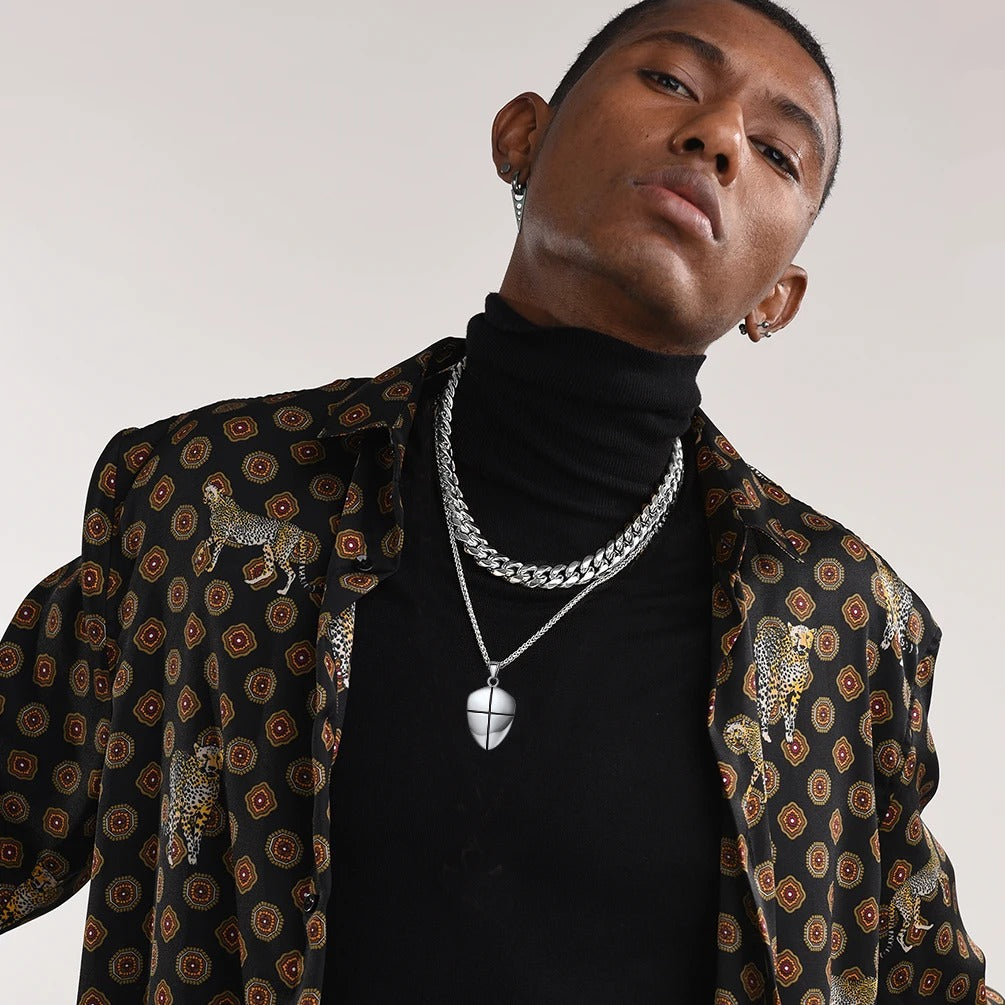 Shield of Faith Stainless Steel Cross Necklace