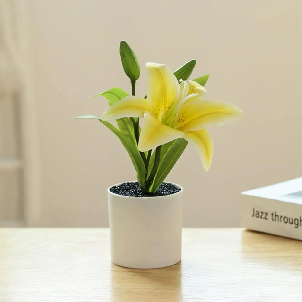 Artificial Potted Lily Plant