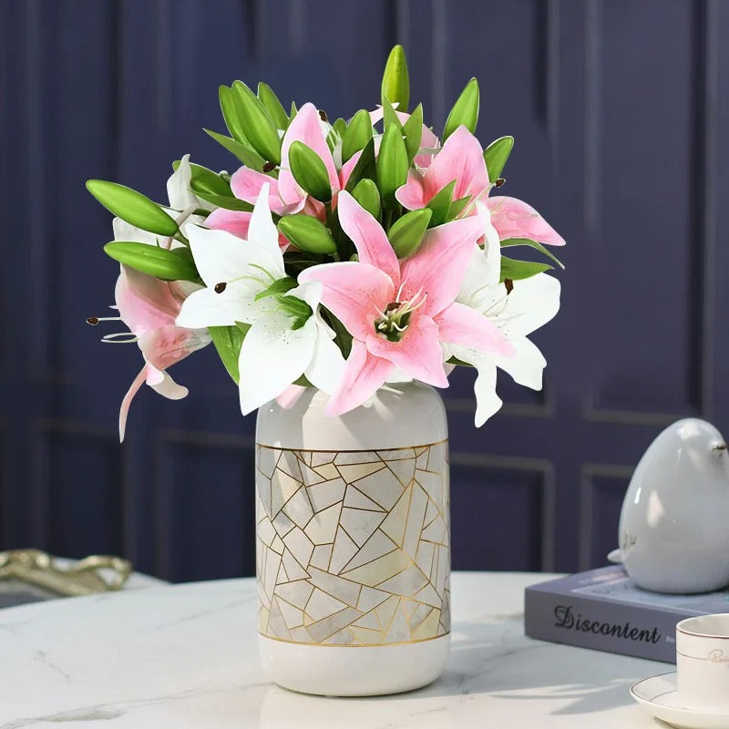 Artificial Lily Flower Bouquet