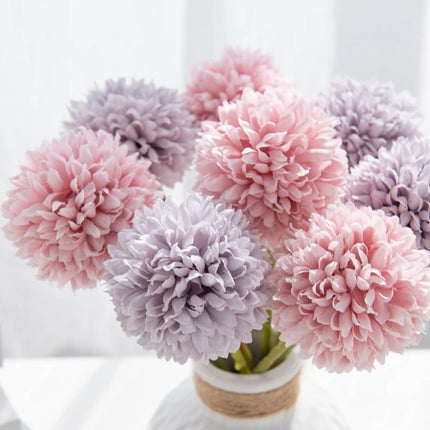 Silk Ball Artificial Chrysanthemum Plant Branches