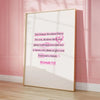 Grace in Pink Jeremiah Scripture Wall Art