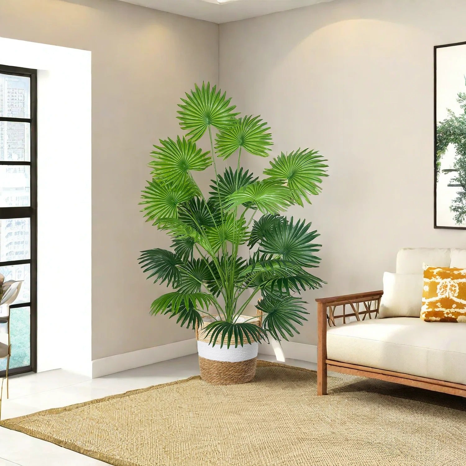 Artificial Palm Branch Pot Plant