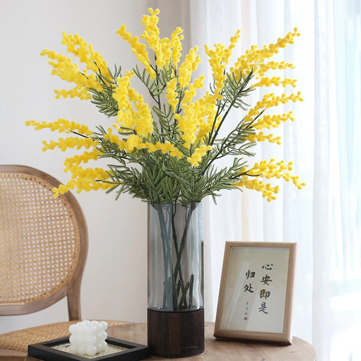 Artificial Yellow Mimosa Flower