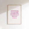 Grace in Pink Jeremiah Scripture Wall Art