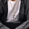 Stainless Steel 3-Layer Cross Necklace
