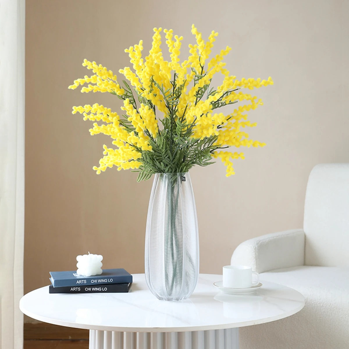 Artificial Yellow Mimosa Flower