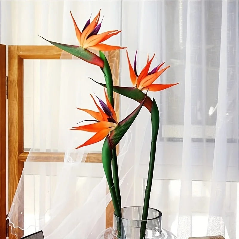 Artificial Strelitzia Birds of Paradise Stems (Set of 3)
