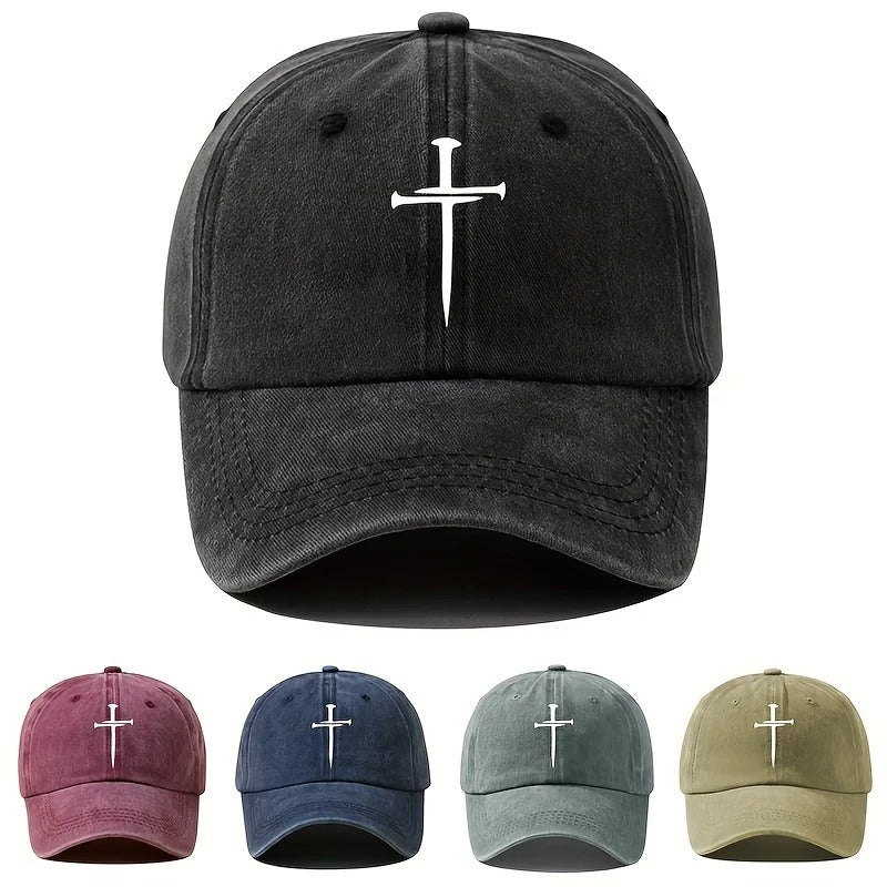 Cross Nails Washed Baseball Cap