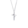 Veritas Sterling Silver Bible Verse Cross Necklace