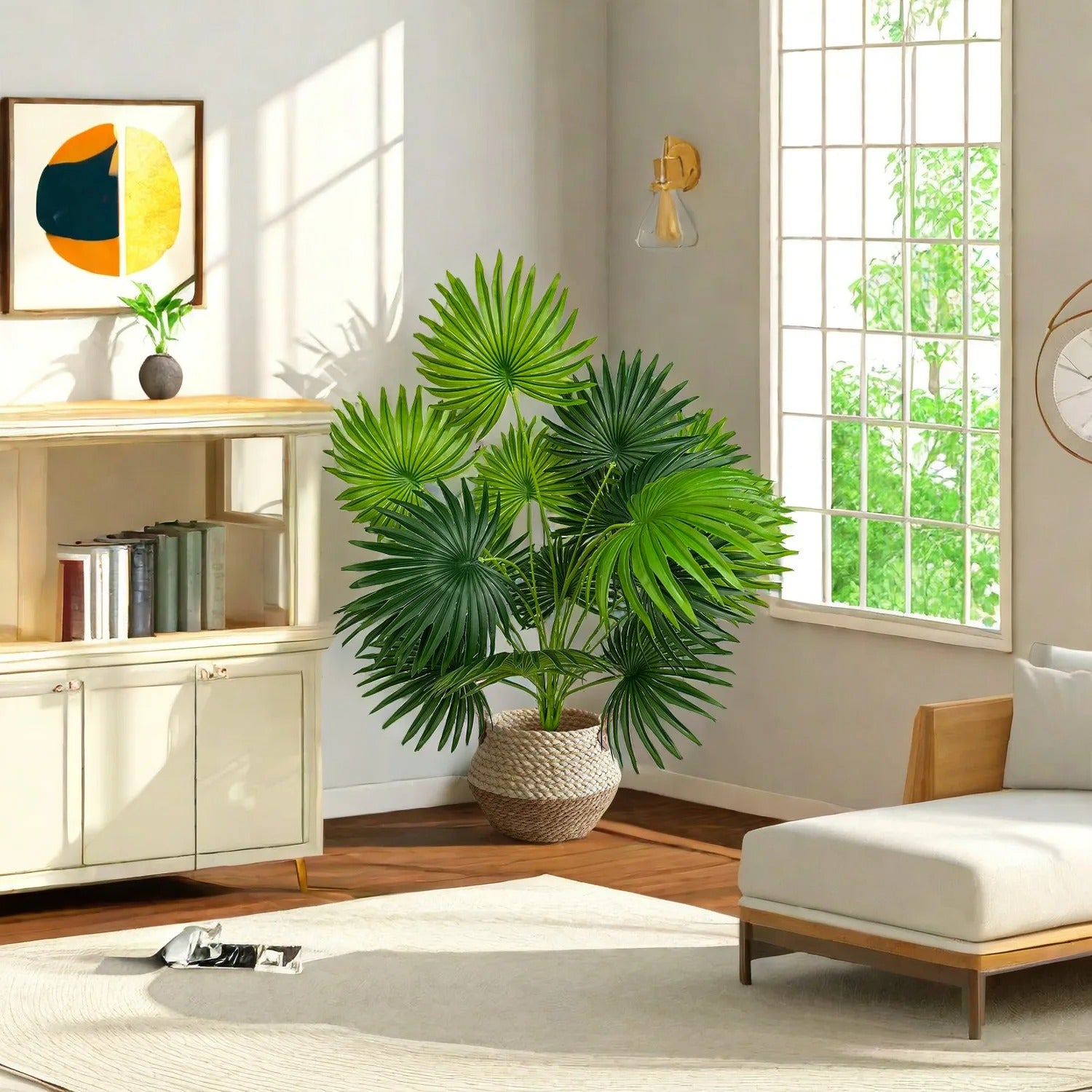 Artificial Palm Branch Pot Plant