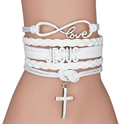Multi-Rope Infinity Cross Bracelet