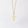 Stainless Steel Rounded Cross Pendant Necklace