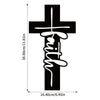 Faith Cursive Cross Metal Wall Art