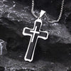 Stainless Steel 3-Layer Cross Necklace