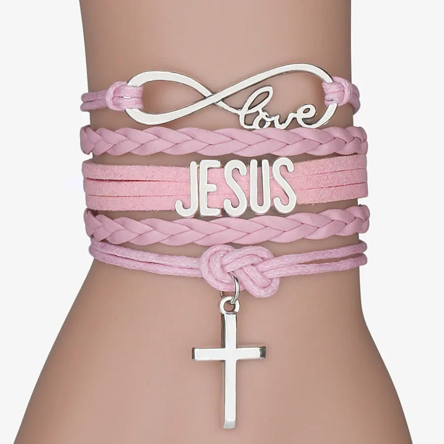 Multi-Rope Infinity Cross Bracelet