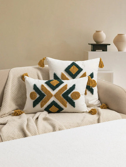 Bohemian Pattern Two-Tone Cushion Cover