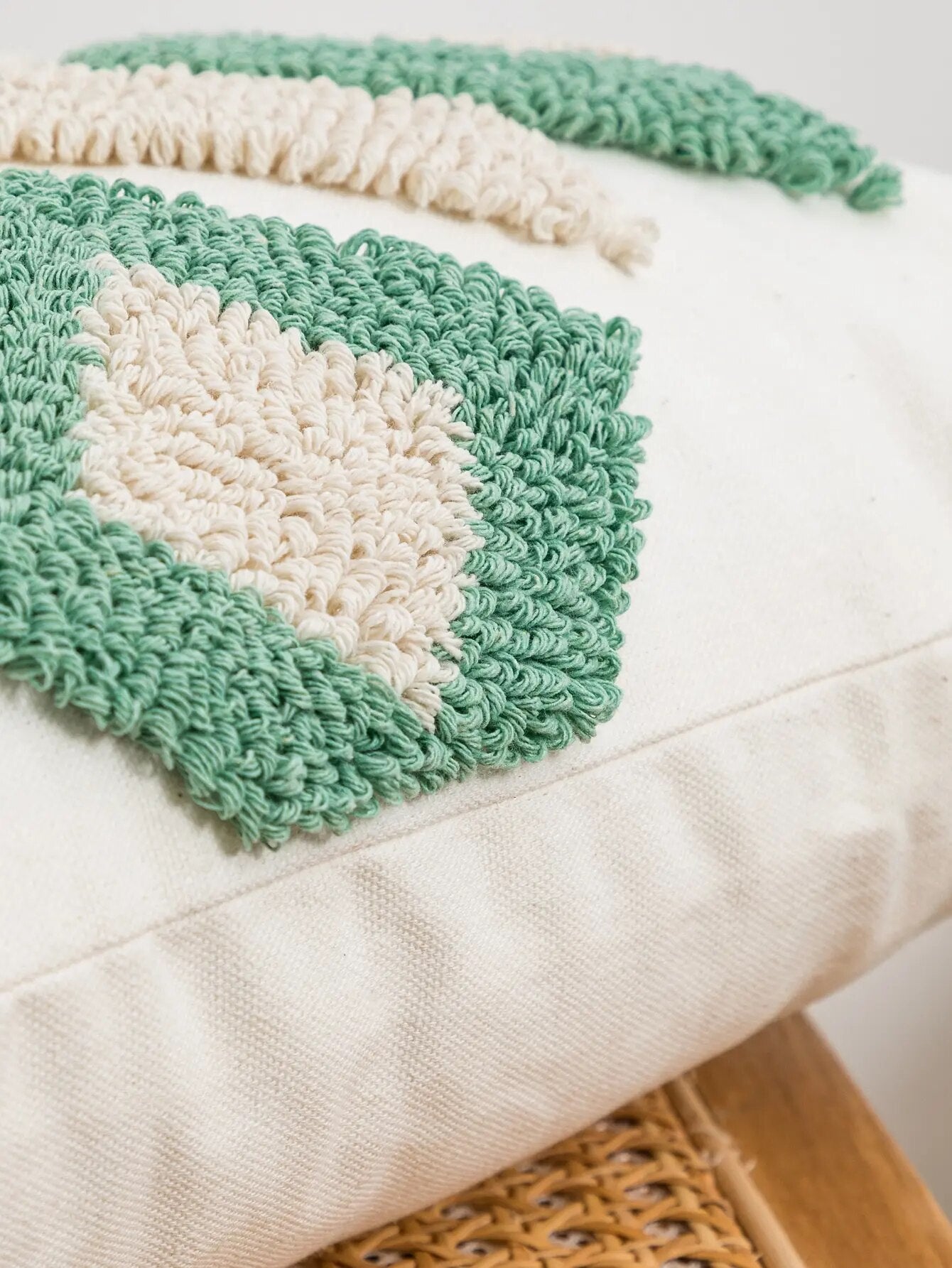 Bohemian Pattern Two-Tone Cushion Cover