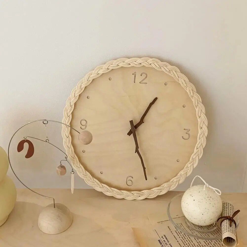 Braided European Silent Wall Clock