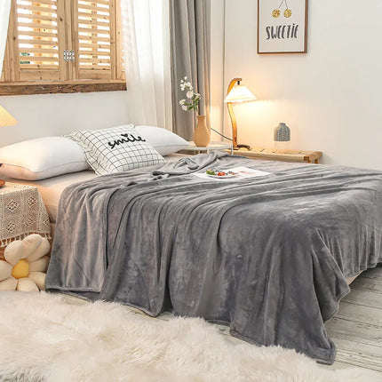 Solid Colour Plush Blankets