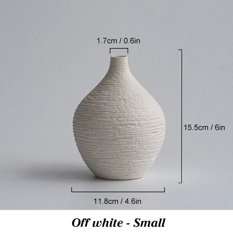 Neutral Narrow Mouth Vase