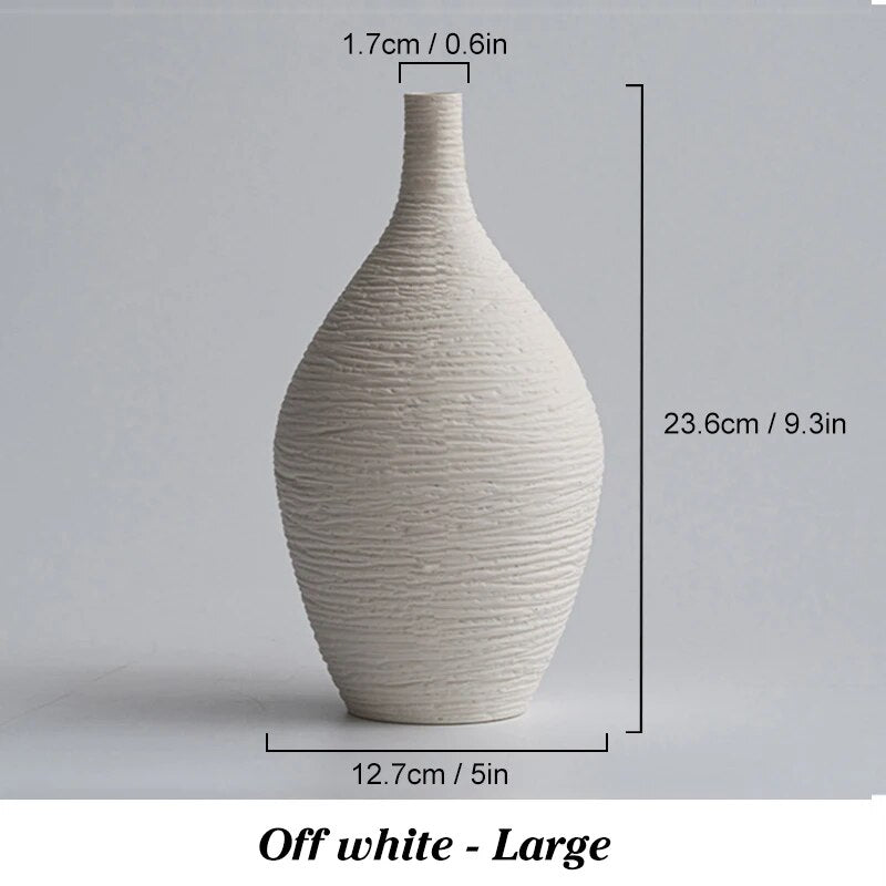 Neutral Narrow Mouth Vase