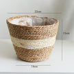 Woven Straw Flower and Plant Pot