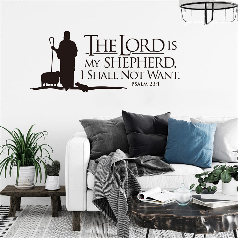 Psalm 23 The Lord is My Shepherd Decal Wall Sticker