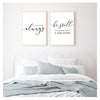 Christian Cursive Quotes Printed Wall Art