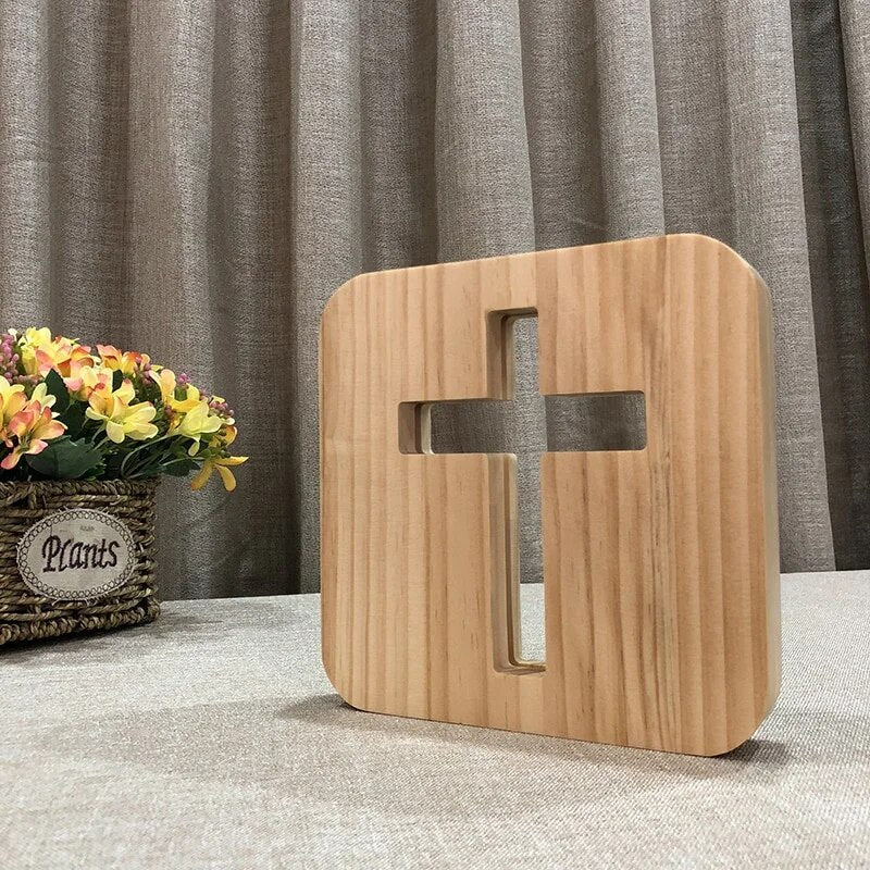 Christian Cross 3D Glow Lamp