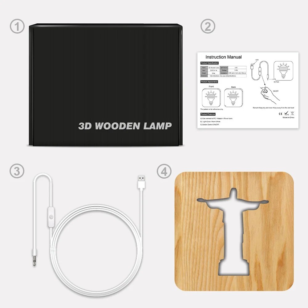 Cross 3D Glow Lamp