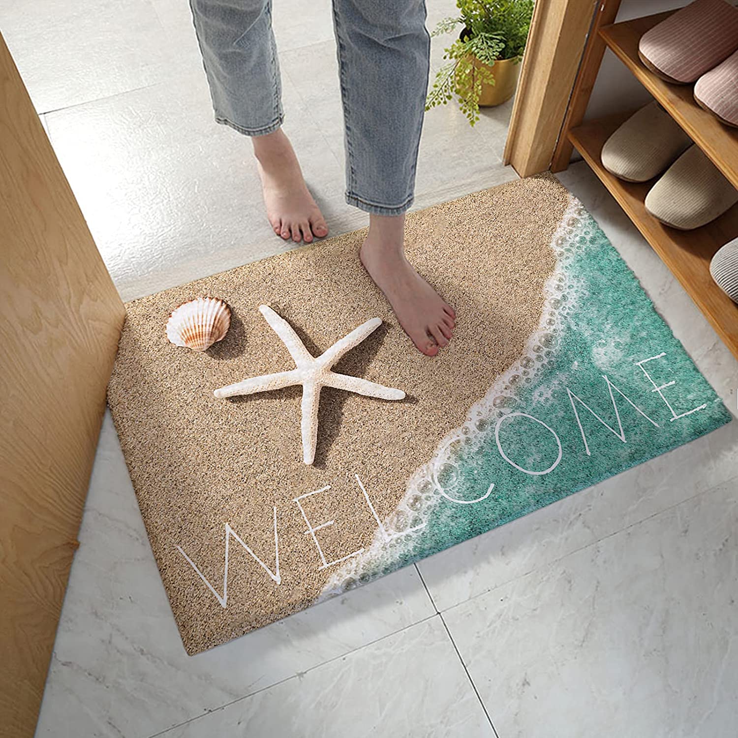 Coastal Beach Soft Door Mat