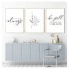 Christian Cursive Quotes Printed Wall Art