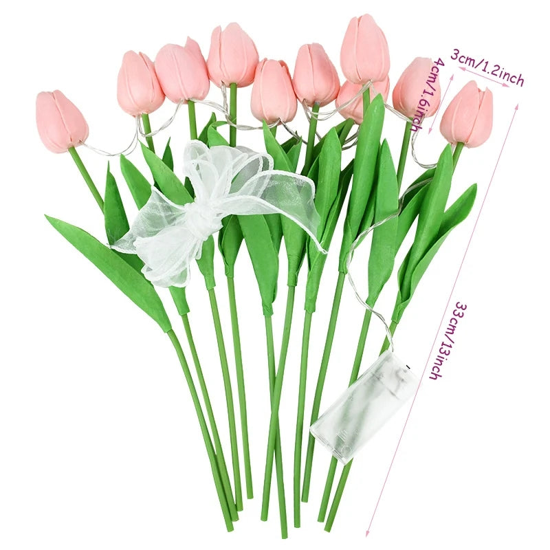 LED Tulip Artificial Flower Bouquet