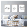 Christian Cursive Quotes Printed Wall Art