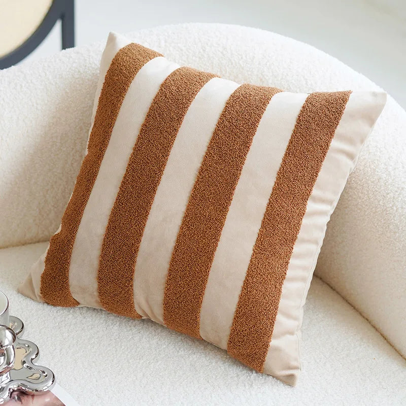 Brown Plush Luxury Cushion Cover