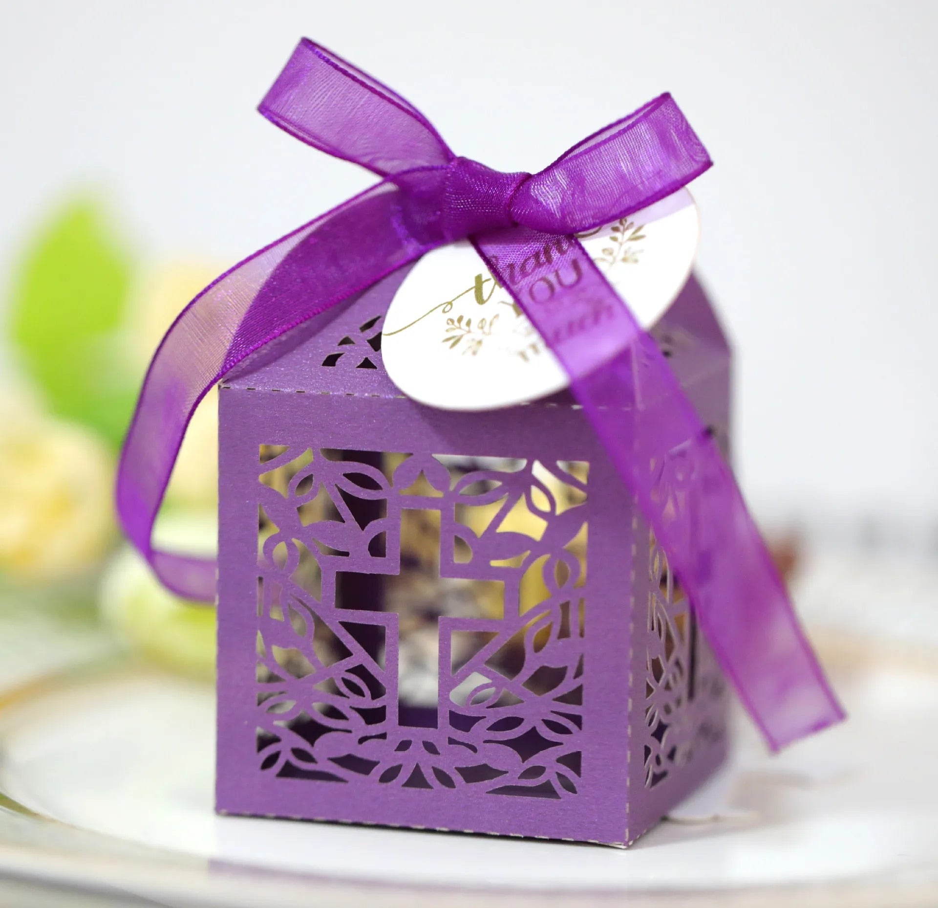 10pcs Cross Candy Dragee Boxes